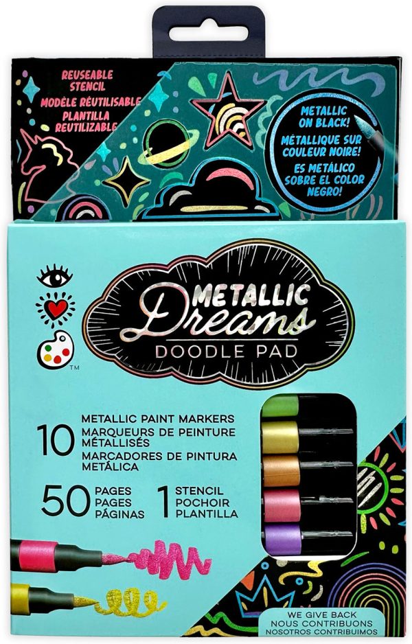 METALLIC DREAMS MARKERS & DOODLE PAD