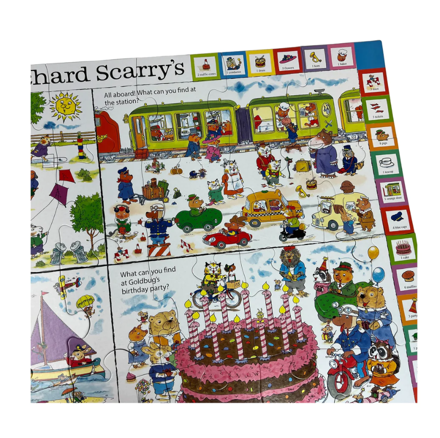 PUZZLE FLOOR BUSY TOWN SEEK & FIND 26PC RICHARD SCARRY