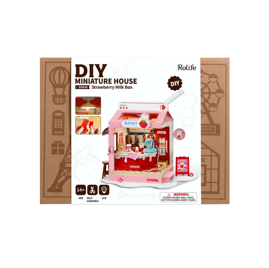 STRAWBERRY MILK BOX DIY BUILD HOUSE KIT ROLIFE