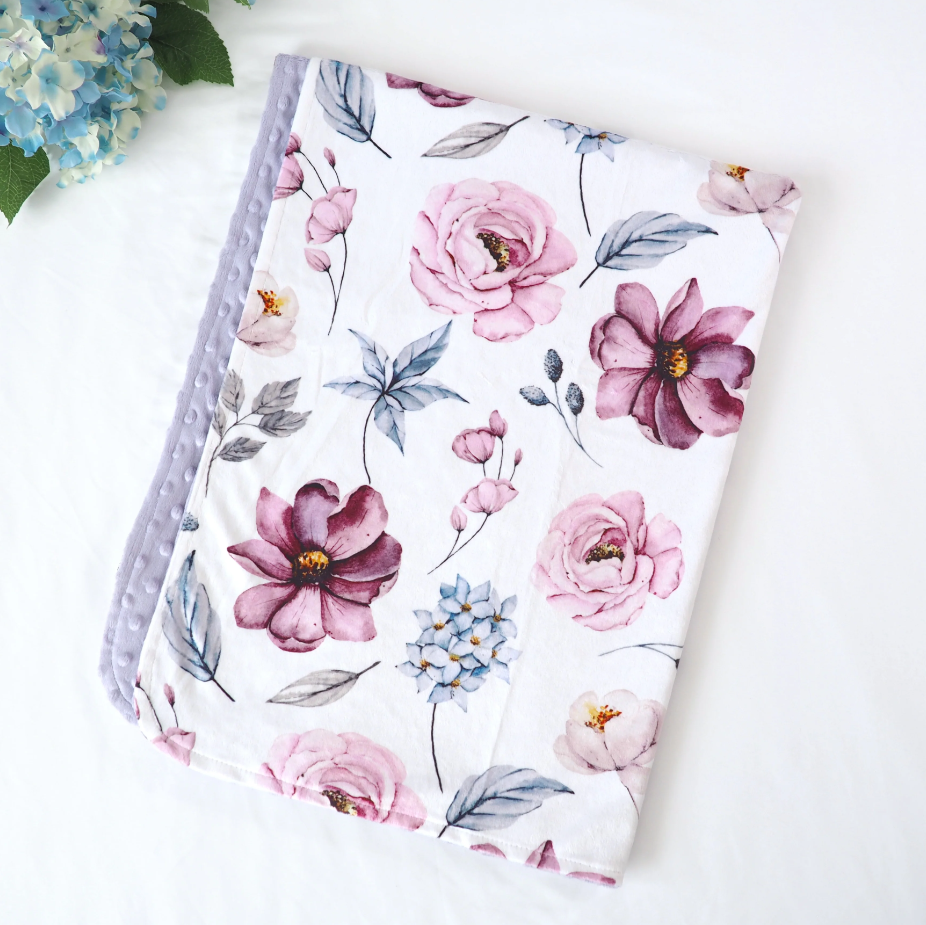 Floral sales minky blanket
