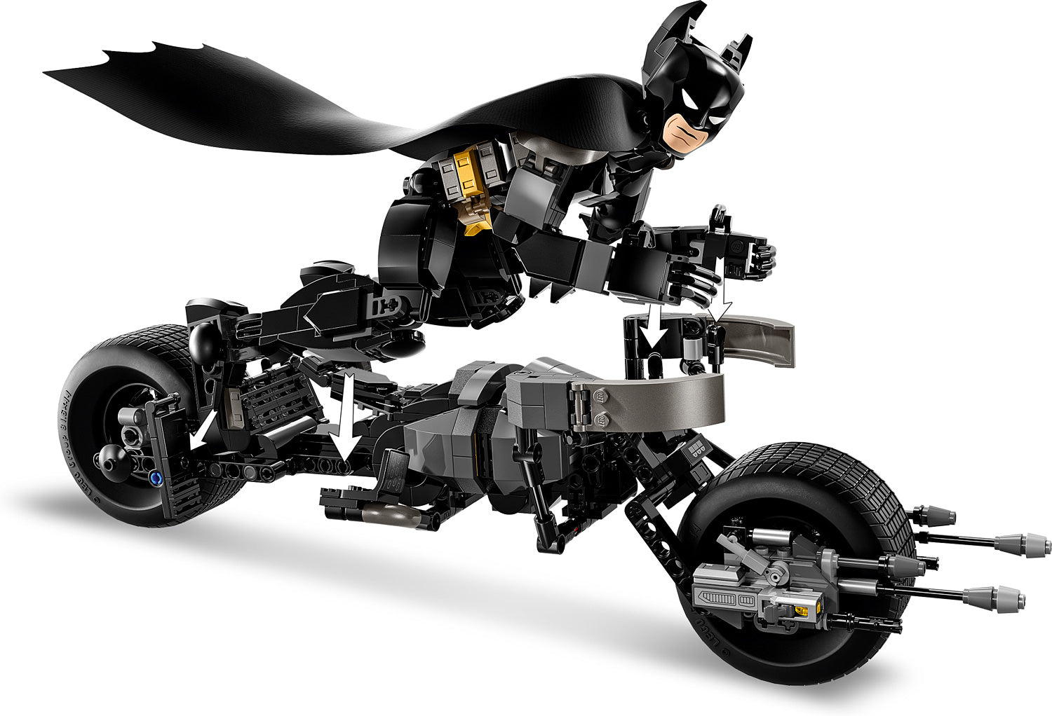 BATMAN CONSTRUCTION FIGURE & BAT POD BIKE SUPERHEROS LEGO