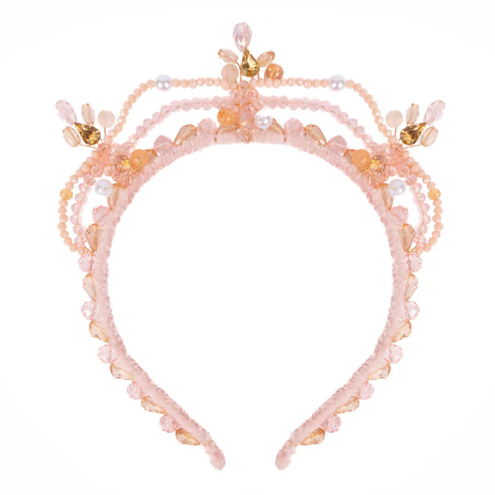 TIARA BEADED CRYSTALS BLUSH
