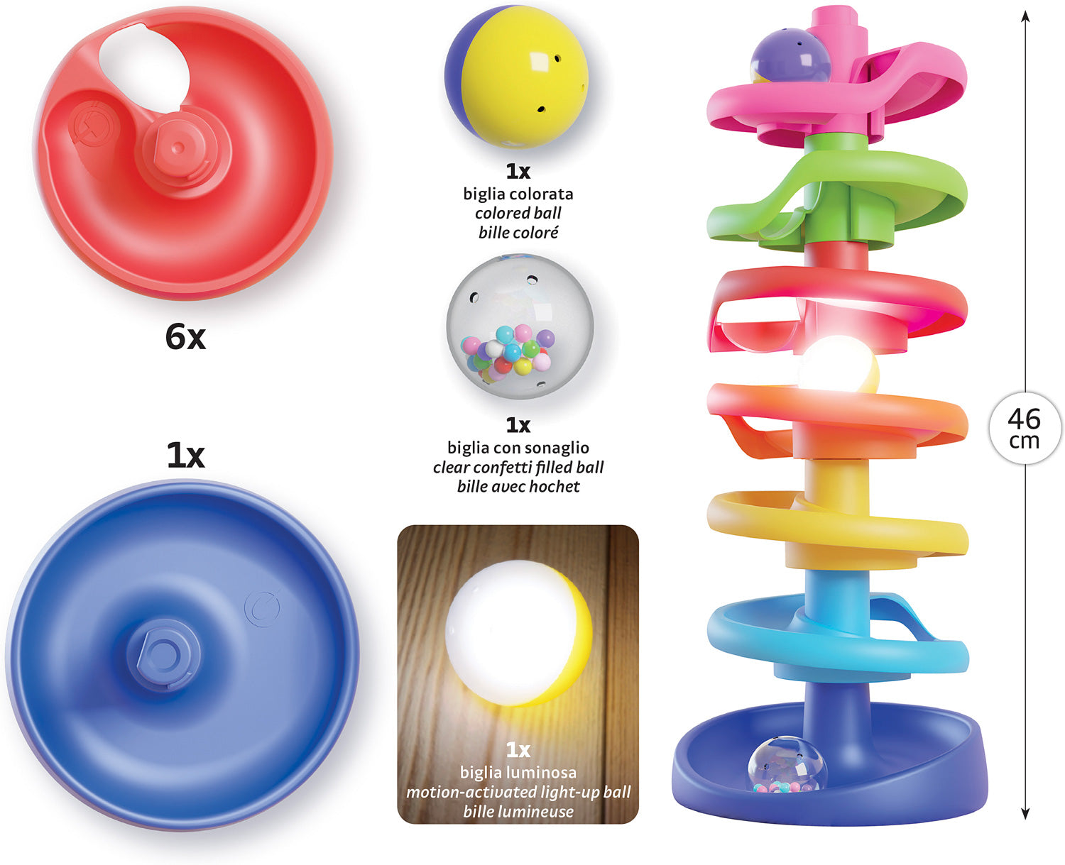 SPIRAL TOWER BRIGHTBALLS LIGHT UP