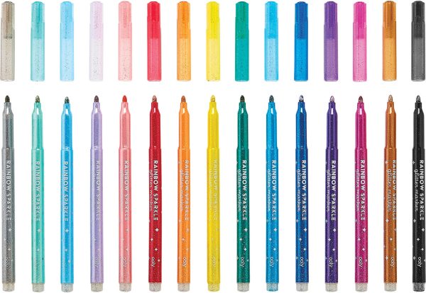 MARKERS GLITTER RAINBOW SPARKLE 15PK