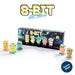 8-BIT All Stars toy figures and their packaging box on a white background, with the 8-BIT All Stars logo at the top and a 'Come Beat' badge at the bottom right.