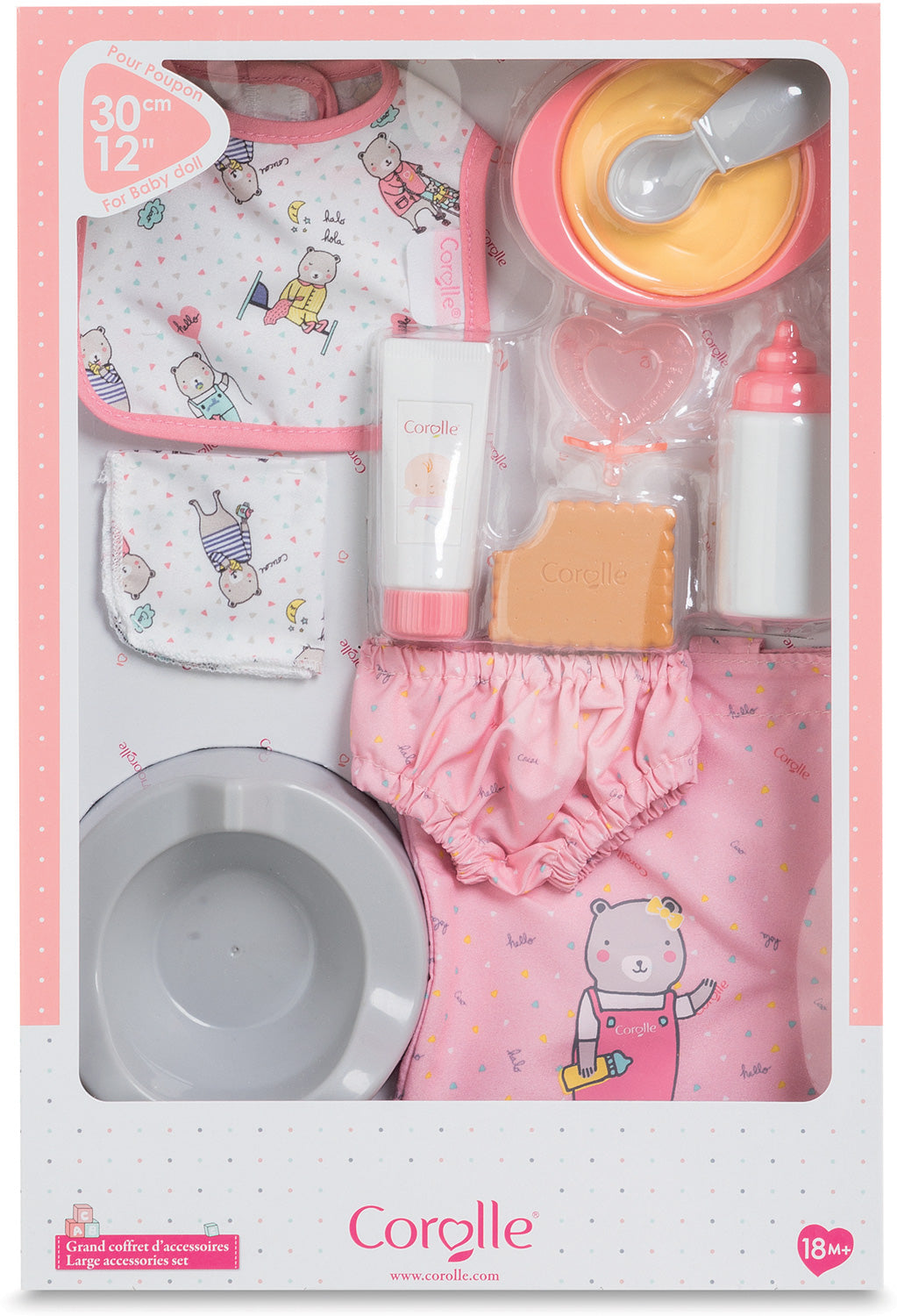 DOLL ACCESSORIES SET PINK LARGE FOR 12"