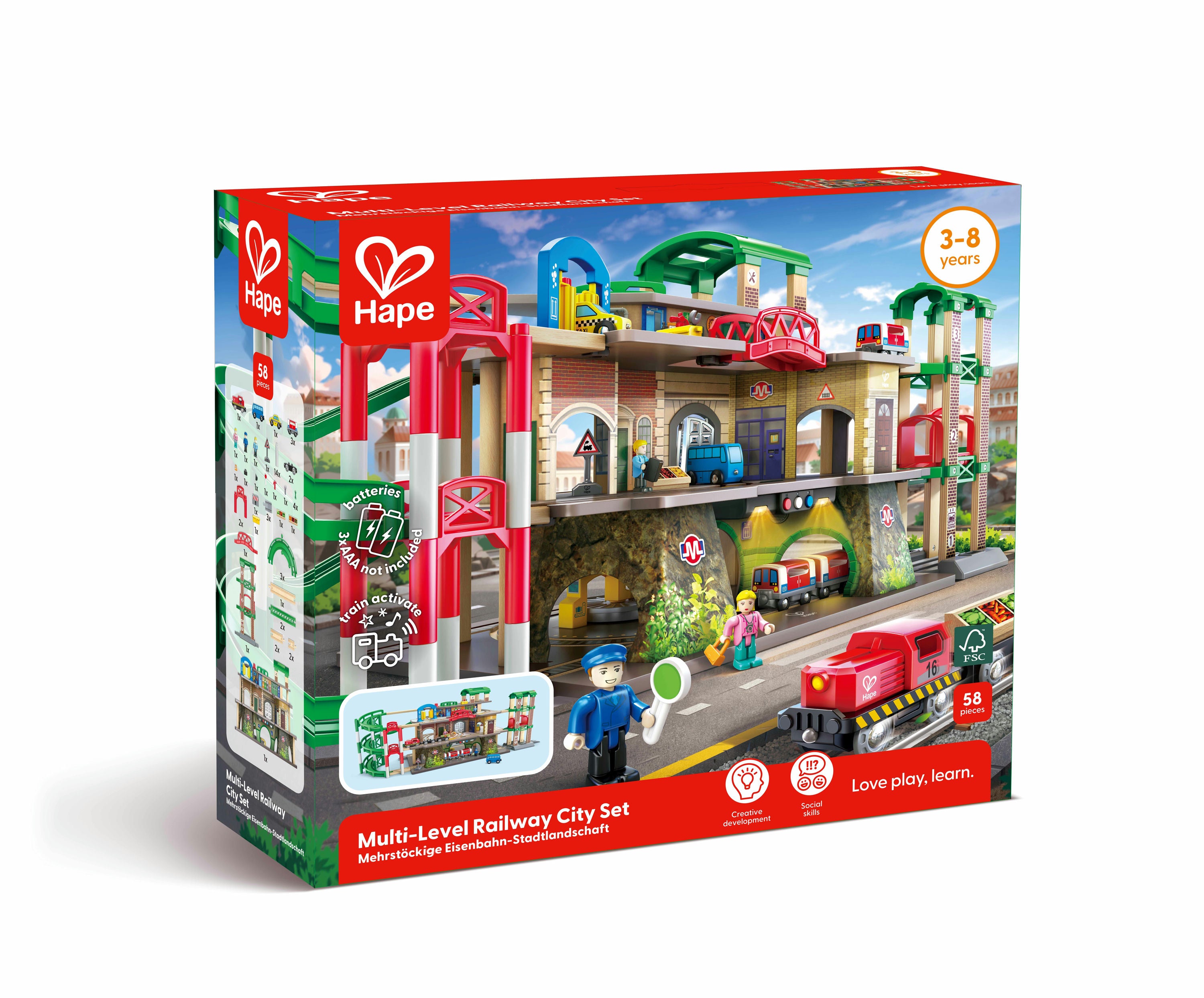 MULTI LEVEL RAILWAY CITY SET