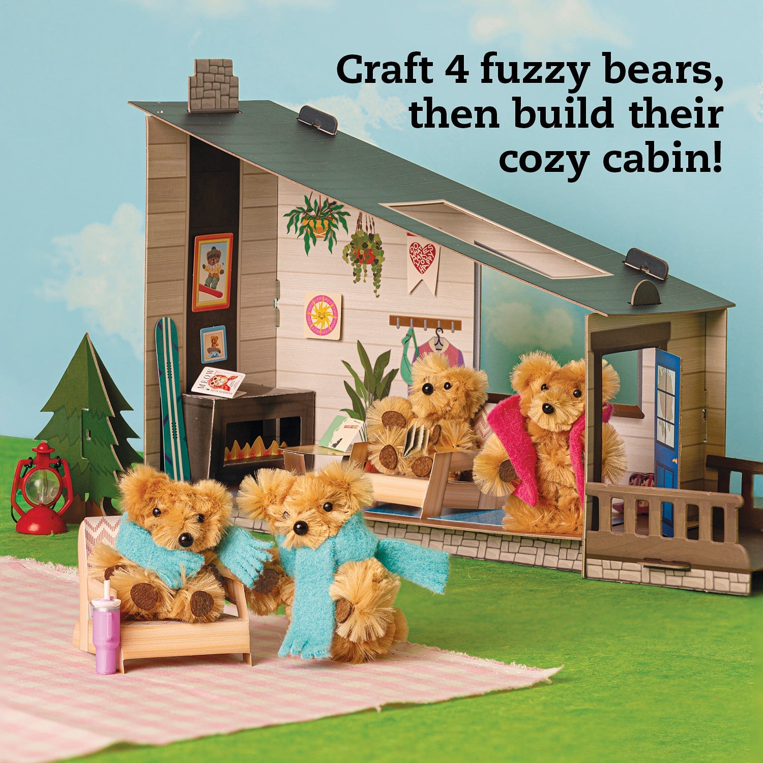 DIY MINI COZY BEAR CABIN