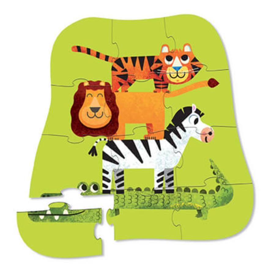PUZZLE JUNGLE FRIENDS 12PC