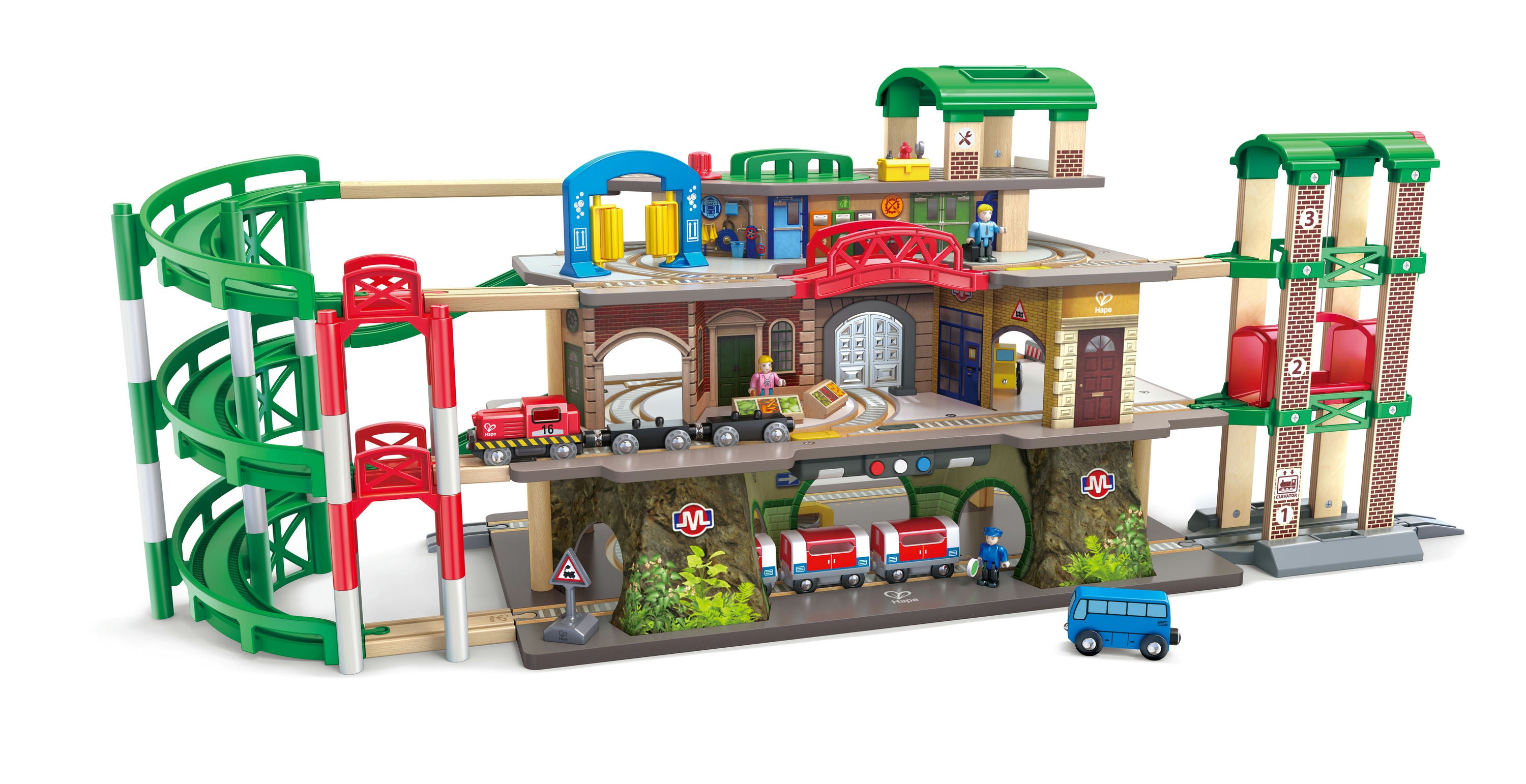 MULTI LEVEL RAILWAY CITY SET