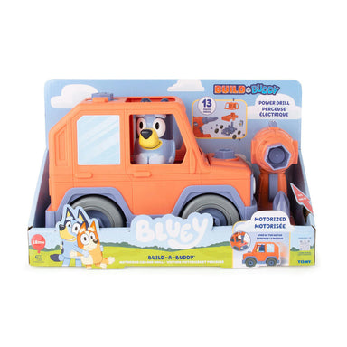 Toy vehicle with a character inside, packaging displayed on a white background