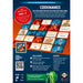 Codenames game box with player cards and game instructions on a blue background