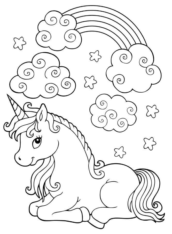 COLORING BOOK UNICORNS EASY REMOVE PAGES