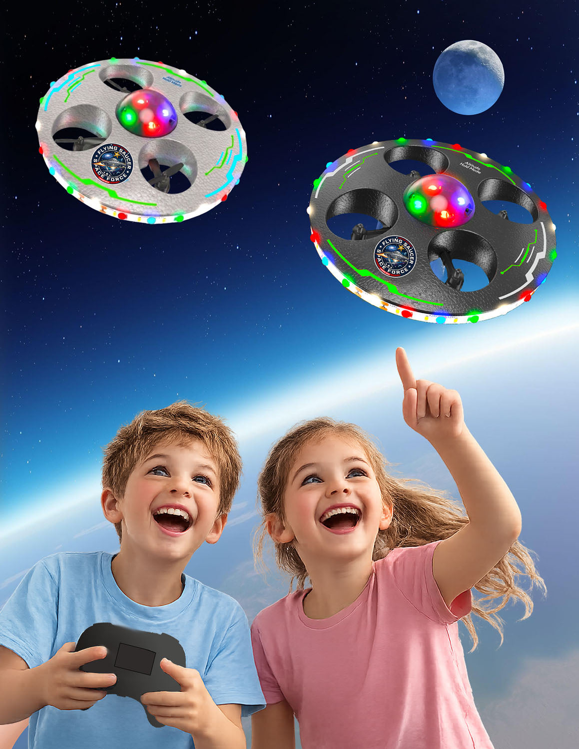 RC FLYING SAUCER W LIGHTS