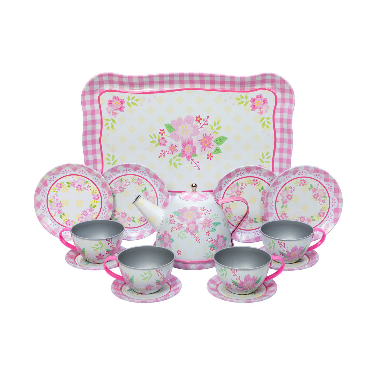 TEA SET FANCY TIN