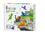 Hey Clay Dragon Island toy set packaging with colorful dragons and island scene on a white background