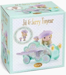 Merry Woodland Magnetic Dress-Up toy packaging featuring a colorful illustrated fox in a Christmas-themed forest scene with a red header and product title at the top.