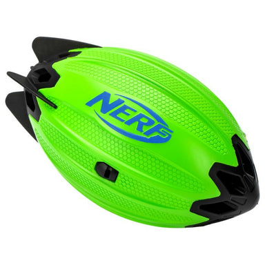 Green Nerf toy with black accents on a white background