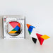 STEM Pickagram 3D transforming tangram set shown with its retail box on a clean white background, alongside a constructed geometric bird figure made of the colorful puzzle pieces.