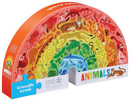Crepidius Creek animals puzzle packaging with colorful design