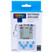 Tetris keyring arcade device packaging with blue background