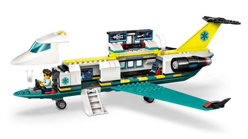 EMERGENCY AIR AMBULANCE AIRPLANE CITY LEGO