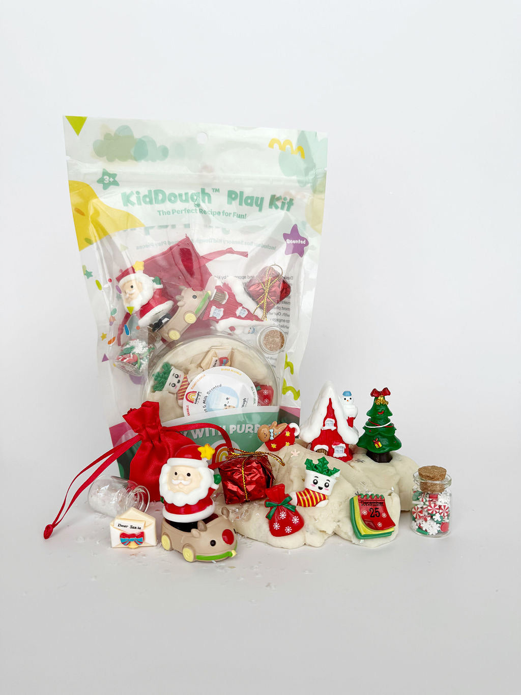 KIDDOUGH PLAY KIT SANTA'S COTTAGE (MILK & COOKIES)