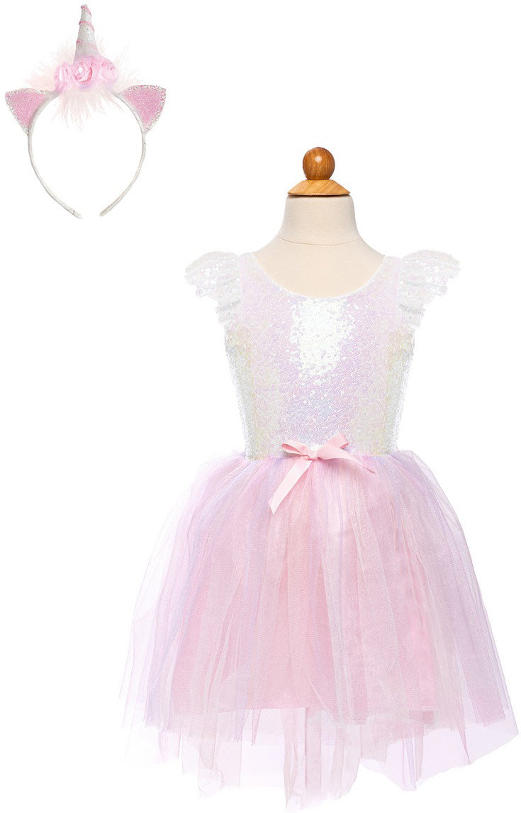 COSTUME DREAMY UNICORN DRESS PINK IRIDESCENT 5/6