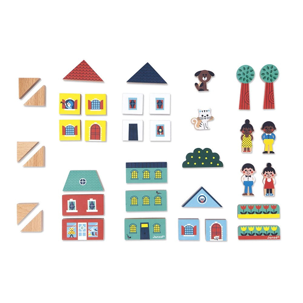 CITY BLOCKS WOODEN 36 PC JANOD