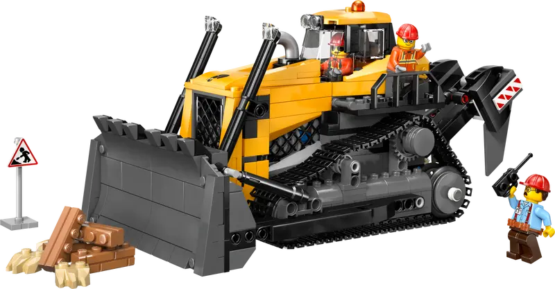 YELLOW BULLDOZER CITY LEGO