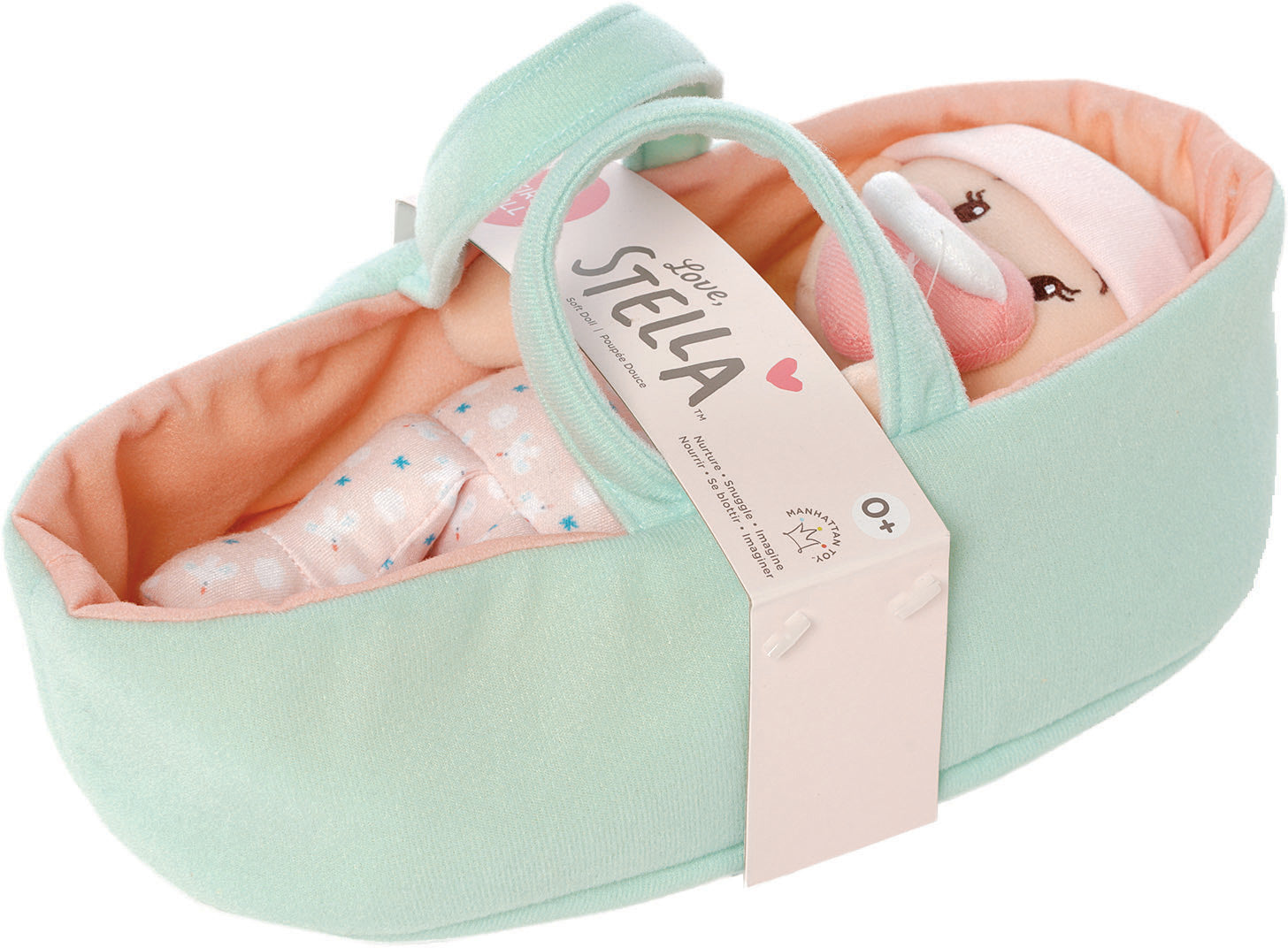 DOLL PEACH & BASSINET MY FIRST LOVE STELLA
