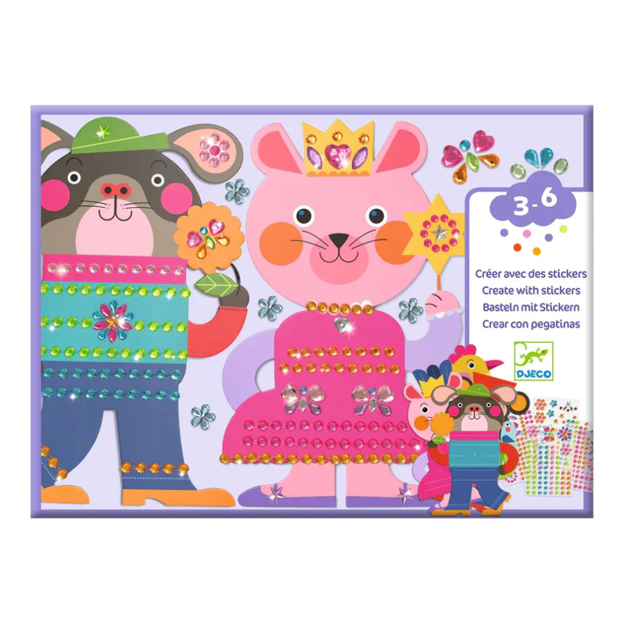 STICKER COLLAGE SPARKLES ANIMALS KIT