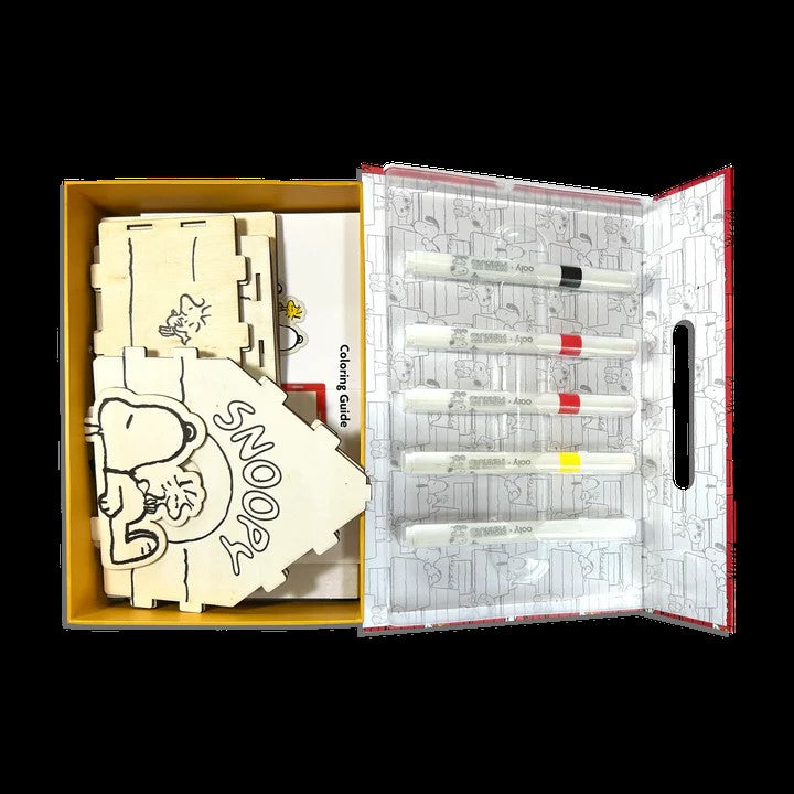 BIRDHOUSE WOODEN COLOR IN KIT PEANUTS