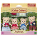 Calico Critters Biscuit Bear Family packaging with four teddy bears in front of a garden background.
