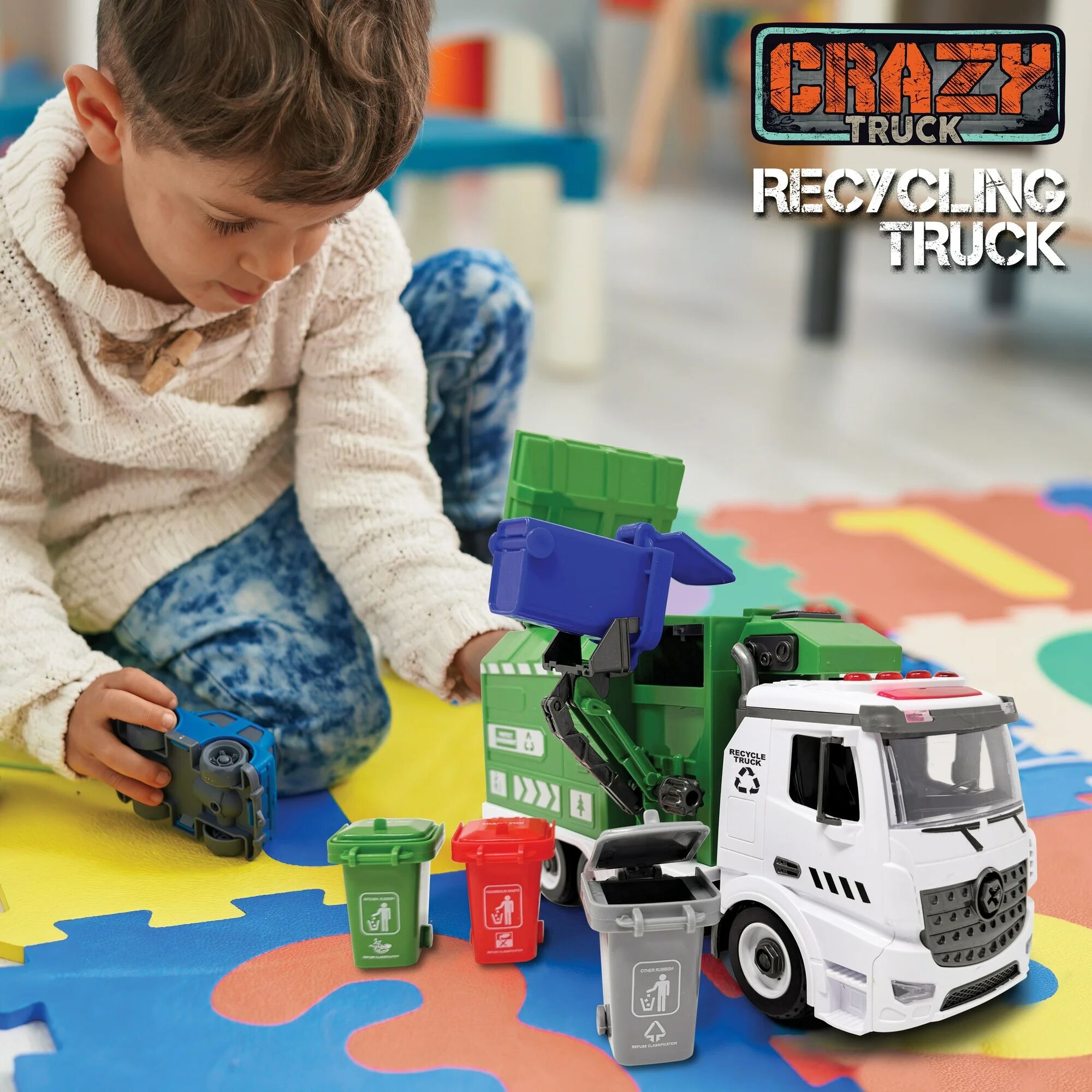RECYCLING TRUCK LIGHT & SOUND CRAZY TRUCKS