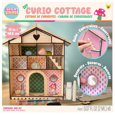 Bright Stripes DIY Curio Cottage packaging with building and decorating features.