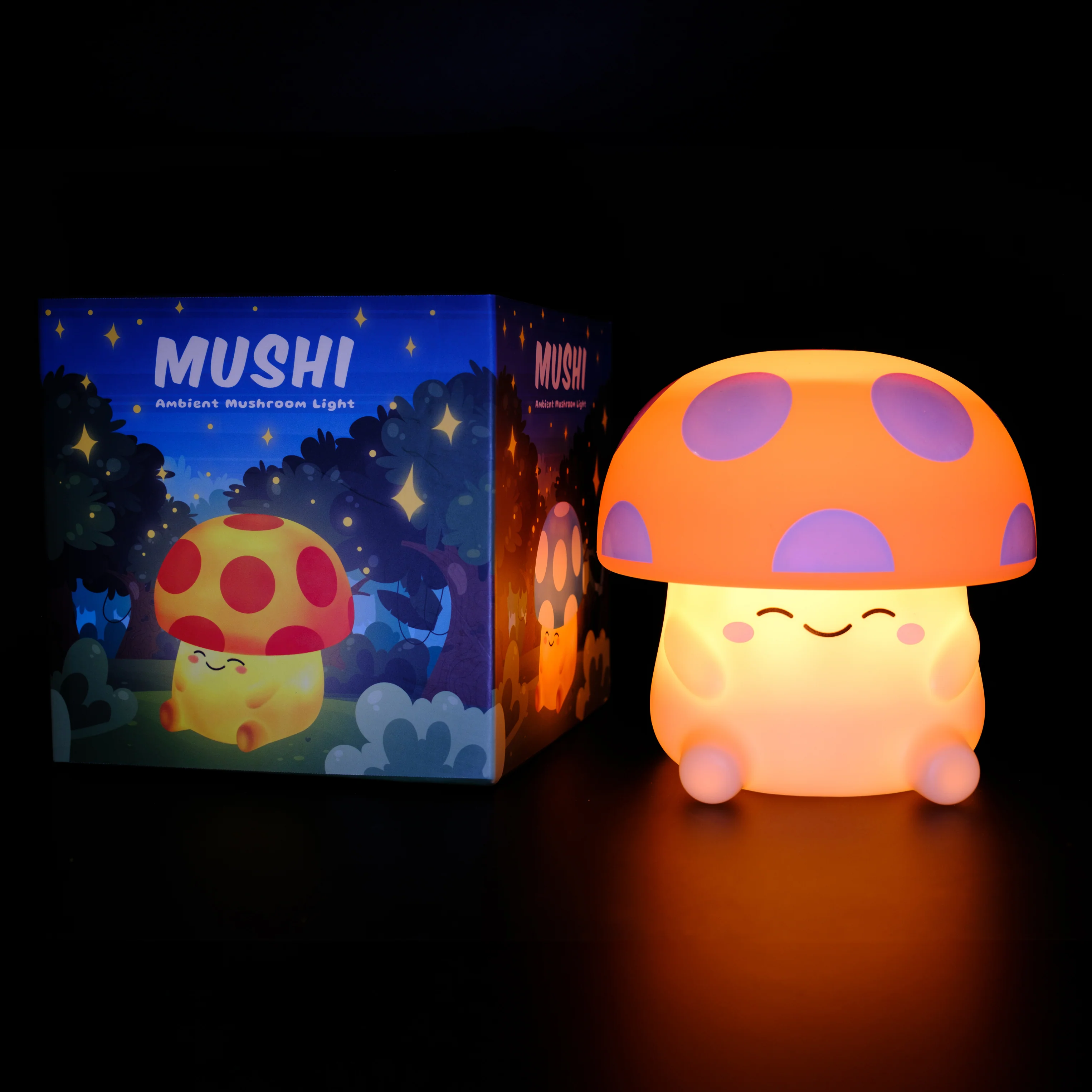MUSHI AMBIENT SQUISHY MUSHROOM LIGHT ASST