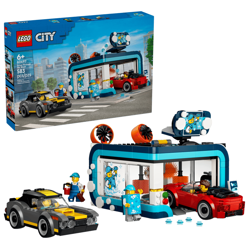 Lego City box drive through car wash with images