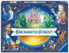 Disney Enchanted Forest board game box featuring illustrated Disney characters and a glowing castle on a dark blue illustrated background. Visible brands include Disney and Ravensburger.