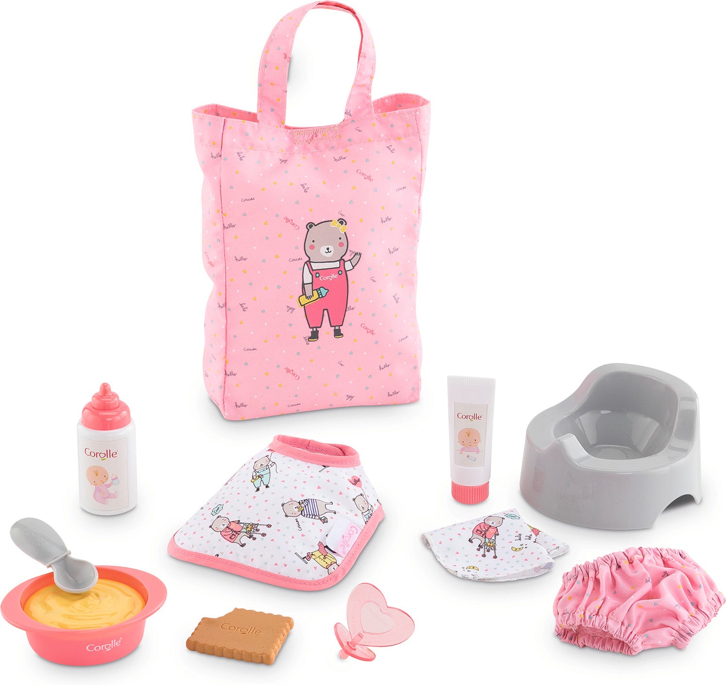 DOLL ACCESSORIES SET PINK LARGE FOR 12"