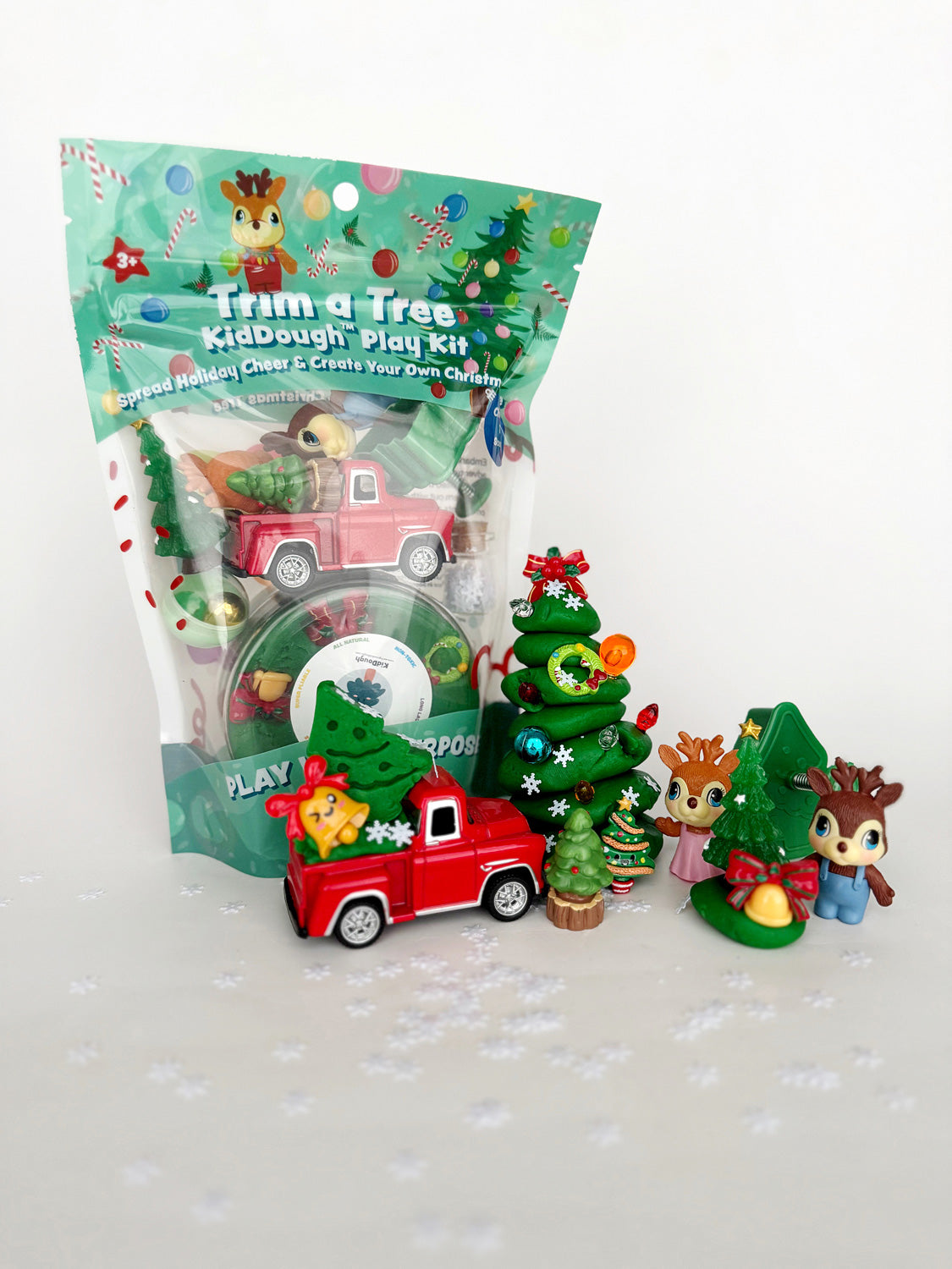 KIDDOUGH PLAY KIT - TRIM A TREE (CHRISTMAS TREE)