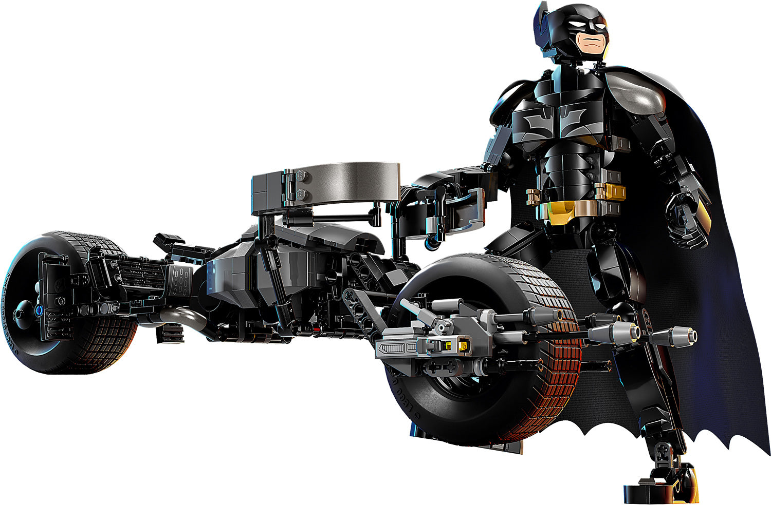 BATMAN CONSTRUCTION FIGURE & BAT POD BIKE SUPERHEROS LEGO