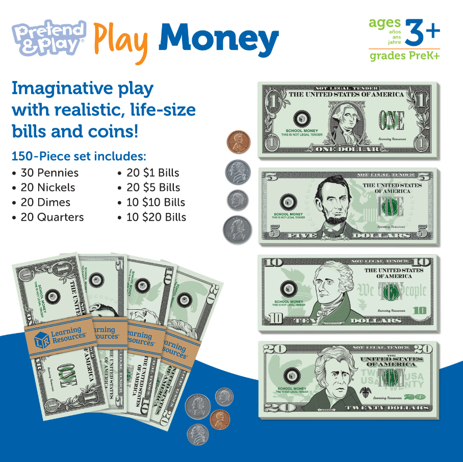 PLAY MONEY FOR CASH REGISTER