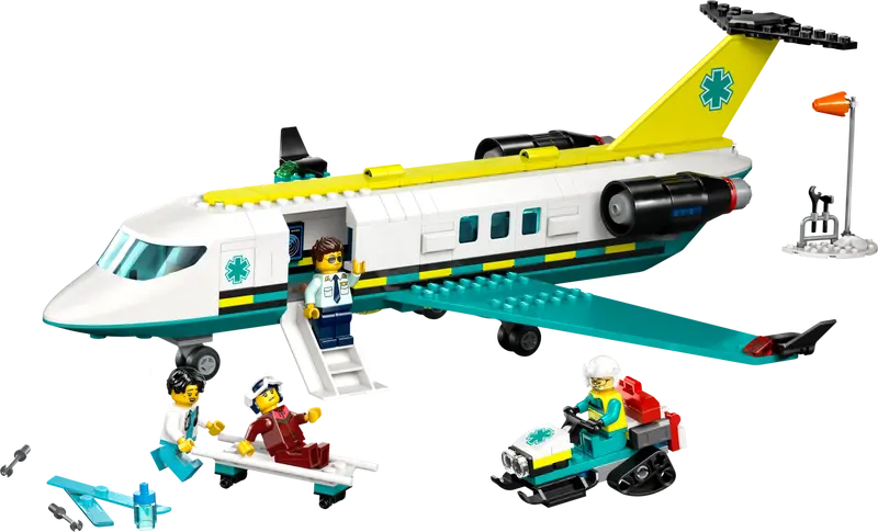 EMERGENCY AIR AMBULANCE AIRPLANE CITY LEGO
