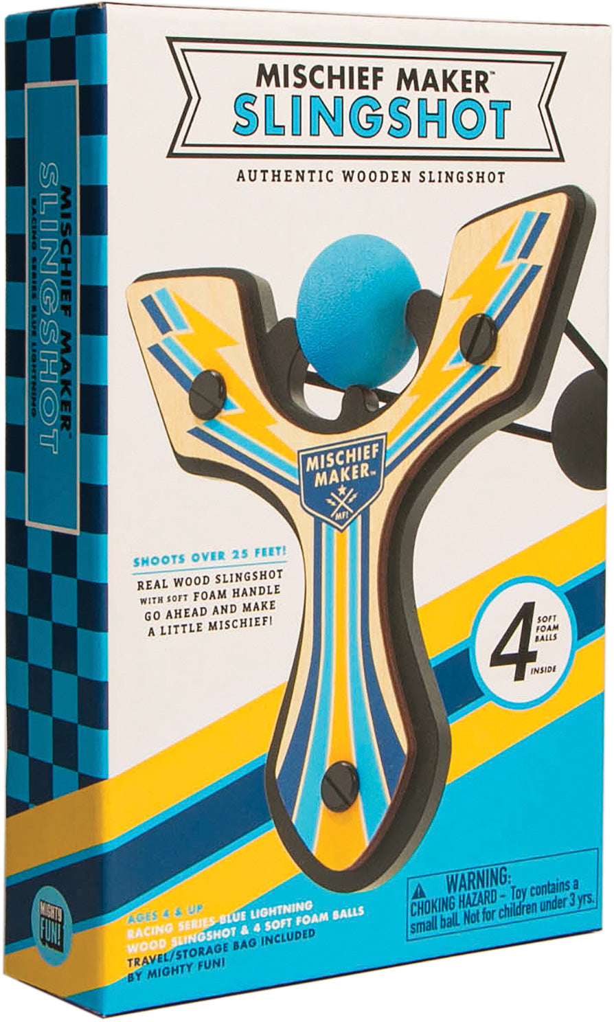 SLINGSHOT W/ 4 BALLS & BAG MISCHIEF MAKER