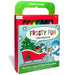 Ooly Frosty Fun Coloring Book set in its red and green carry-along packaging, featuring a light blue cover with festive holiday illustrations of a Christmas tree, penguin, snowman, and sleigh.