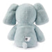 back side of plush elephant white background