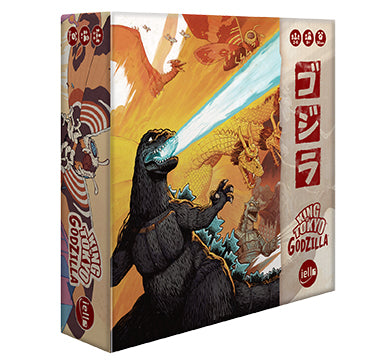 Godzilla toy figure packaging with character illustration and branding