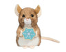 stuffed animal mouse holding a cookie