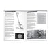 Open manual or guide with text and images of a metal detector on a white background